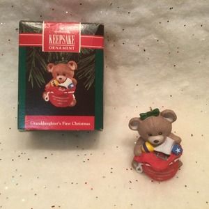 Hallmark Granddaughter’s First Christmas 1992 Keepsake Ornament Handcrafted EUC